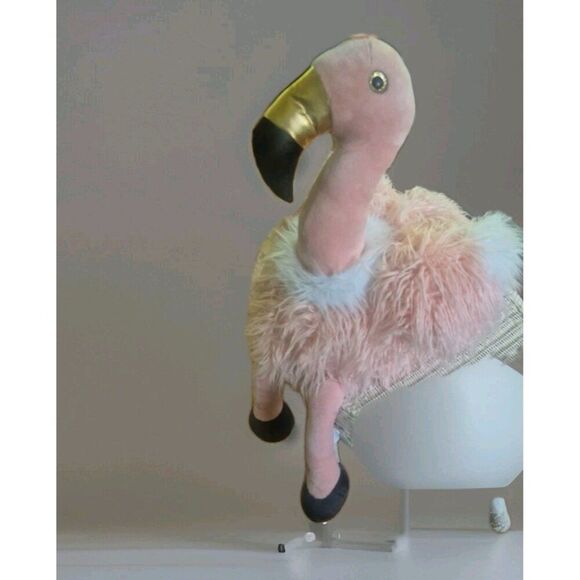 HUG FUN Jumbo XL Pink/BlacK FLAMINGO Jumbo Bird PLUSH TOY Stuffed Animal 42" - Picture 1 of 5